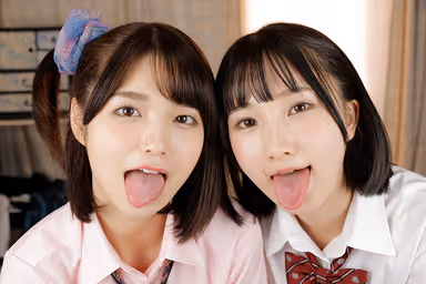 VR] One Day, Two Classmates Who Had Been Good Friends of Mine for a Long Time Came to My House and Played With Me, Forcing Me to Cum Inside Their Slut Cunt Many Times! Sumire, Kana gallery