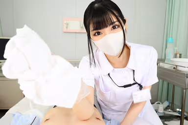 8K VR] Hospitalization in which the cool and beautiful nurse in charge of the hospital stares at you and takes care of your sexual desires in a clerical (business) manner Sakura gallery