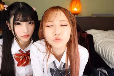 VR] [8K VR] W Strongest Face Combination! I was forced to cum inside of her again and again after she showed me a lesbian kiss by a beautiful J-chan who loves her uncle. Sakura and Amiri gallery