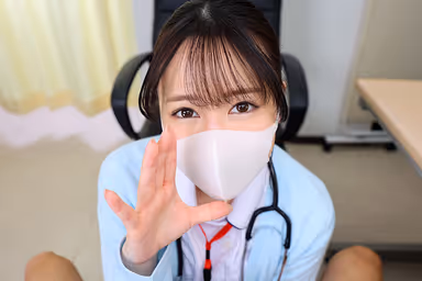 VR] [8K VR] Hospitalization in which a beautiful masked nurse with a beautiful smile stares at you and makes you ejaculate until you are discharged from the hospital. gallery