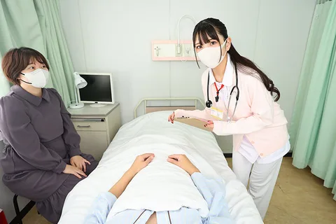 Hospitalization in which a beautiful masked nurse stares at you and makes you ejaculate until you are discharged from the hospital. gallery