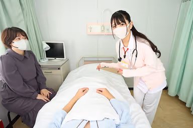 VR] [8K VR] Hospitalization in which a beautiful masked nurse stares at you and makes you ejaculate until you are discharged from the hospital. gallery