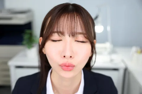 VR】【8K】Beautiful Woman Keeps Staring at You from Zero Distance While Giving You a Handjob and Blowjob, and You Can't Stop Ejaculating in Her Mouth gallery