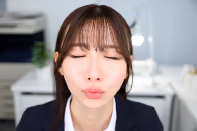 VR】【8K】Beautiful Woman Keeps Staring at You from Zero Distance While Giving You a Handjob and Blowjob, and You Can't Stop Ejaculating in Her Mouth gallery