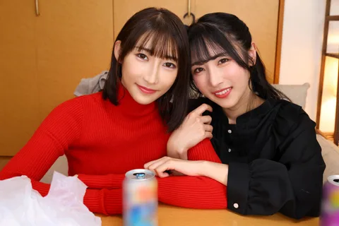 My Ex-Girlfriend of 10 Years Brought Me a Beautiful Girlfriend! A harem threesome of one guy and two beautiful girls in a cumshot lesbian play. Miho Yukiyo, Yuika Onosaka gallery