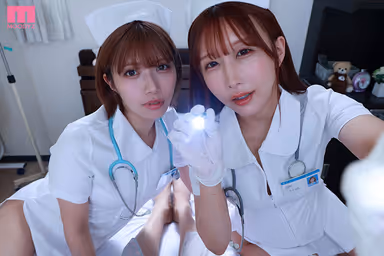 [VR] Goddess of Healing and Eros: Calm Senior Nurse Unpai, Love and Courage are Friends, Chucky Junior Nurse Hope Ishihara, Two Nurse's opposite personalities, Echi-Echi-Go Service Nurse, will take away all the anxiety and cum accumulated in your hospital stay, and you will never want to leave the hospital, Harem Sex Treatment Ward! gallery