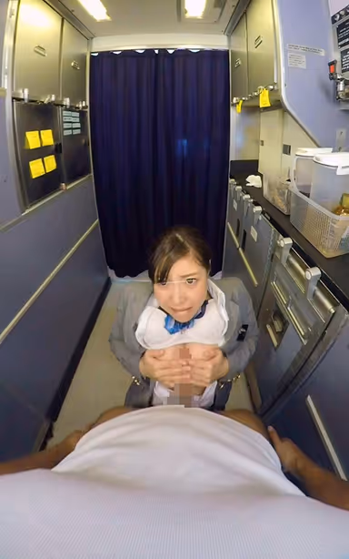 [VR] The Airplane Pervert Who Likes Flight Attendants Creampie Specials VR gallery