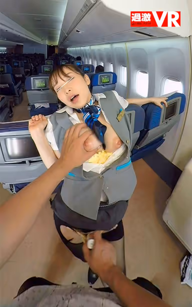 [VR] The Airplane Pervert Who Likes Flight Attendants Creampie Specials VR 2 gallery