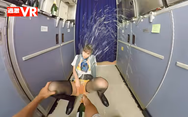 [VR] The Airplane Pervert Who Likes Flight Attendants Creampie Specials VR 2 gallery