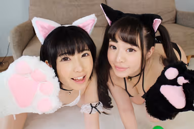 [VR] A New Sensation! Your First Experience At The Cat Ears Cafe! You'll Be Unloading Massive Creampie Cum All Over These Barely Legal Babes In Super Cute Cat Ears! Kanon Momojiri Hikaru Minazuki gallery