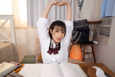 VR] Class President by Day, Dildoing Men by Night! Hinako Matsui, Perverted Squirting Committee Chairperson Who Destroys Testicles by Drooling and Squirt Dripping Strong Sperm [8K]! gallery