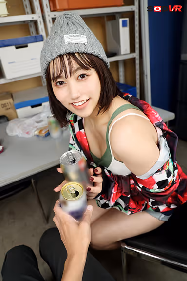 VR] A part-time job girl who wants to become a dancer and she and her boyfriend talk about their dreams in front of a convenience store, drink until midnight, and then have sex until morning. She rubs her F-cup big tits, which have been on her mind for a long time. Sora Nakagawa gallery