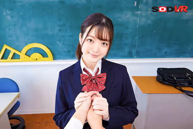 VR] Riko Hashimoto First VR - Teacher and Student's Impure Heterosexual Secret Meeting "I Love You, Sensei!" A student in school uniform confesses to her and crosses the line. gallery