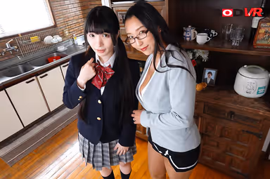[VR] "Just ejaculate in my pussy as soon as possible!" I will not allow you to have sexual intercourse! In order to protect the healthy growth of her cute daughter... Yuri Motomasa, an educational mother who tries to squeeze her daughter's first boyfriend's semen. gallery