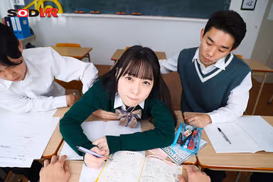 VR] I am a teacher. Boys and girls often come to ask me questions, aren't these guys too close...? Hmm? I can't see what's going on, but they're doing something erotic, aren't they? As an adult, I have to reprimand them. ...... is she asking me out too...? VR Rina Takase gallery