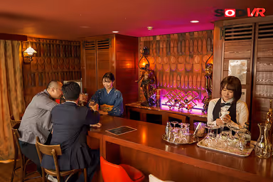 The beautiful bartender's exquisite sexual exploitation service that lasts until your testicles dry up Honoo Wakamiya gallery
