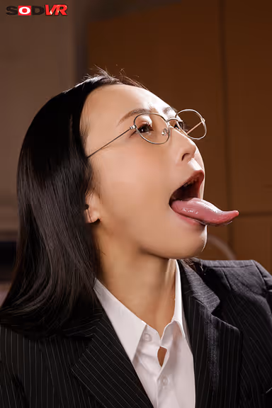 VR] The plain bureaucrat in the general affairs department suddenly kisses me, who just got married, with her too erotic and long tongue. I was so lost in the eroticism that I ended up having an affair within the company. gallery