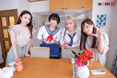 VR] They were supposed to start living together alone in their dream home, but her younger sisters (3 sisters x 3) suddenly came rushing in! The temptation of the sisters was too much for her to resist, and they had a big orgy harem without telling her! gallery