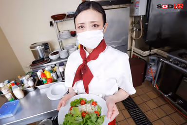 VR] I'm Being Fellated by a Beautiful Masked Woman Who Works in the Kitchen All the Time While I'm at Work - Hana Kannou gallery