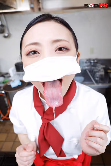 VR] I'm Being Fellated by a Beautiful Masked Woman Who Works in the Kitchen All the Time While I'm at Work - Hana Kannou gallery