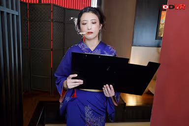 [VR] The Unsympathetic Young Proprietress of a Luxury Ryokan: Letting Her Long, Snake Tongue Lick and Lick All Over Her Body, and Giving Her High-Flying Pussy Three Shots of Seed While Being Scorned - Hana Kannou gallery