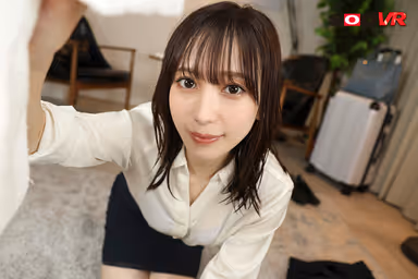 VR] [Yotsuba Kominato 8KVR Unleashed] Sharing a Room with a Female Boss Soaked in a Guerrilla Downpour... I want to give her confidence both in her work and as a man. I was a virgin with premature ejaculation, and she gently took me in and gave me a blowjob. gallery