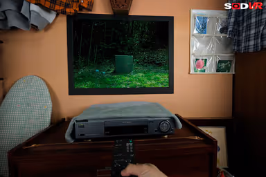 [VR] [8K] The long-haired woman in the cursed video who can't get out of the TV. She has a surprisingly nice body. gallery
