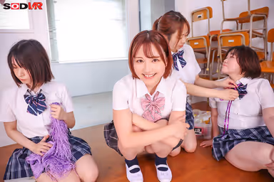 VR] [8K] The event we were supposed to do in class at the school festival was a student titty pub. The students are licking and smooching the adolescent tits of the students in our F-rank school. gallery