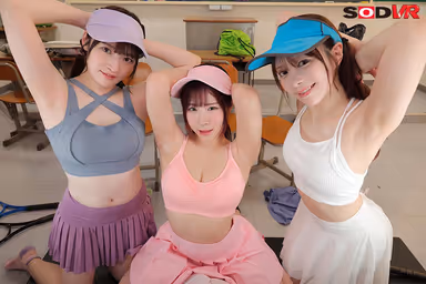 VR] [8K] [Sweat, Spit, Squirting, Urine] Boku who is forced to deal with the body fluids of the J-types of the tennis club after club activities. gallery