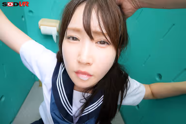 VR] [8K] J-chan who couldn't stand it and used a temporary restroom at a construction site without permission was punished with a devil's lasciviousness... Shiori Yomoto gallery