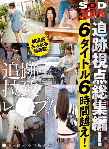 【VR】SOD 3DVR 追跡視点総集編！6タイトル6時間越え！絶望感あふれる顔満載！気になるあの子を追跡・拉致・レ●プ！●せる没入感の集大成！ gallery