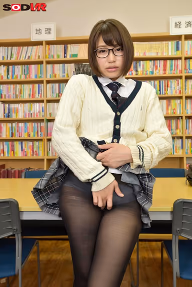 [VR] I Was Seduced By That Plain Girl With Glasses And Black Pantyhose From The Literary Club, Mahiro Tadai gallery