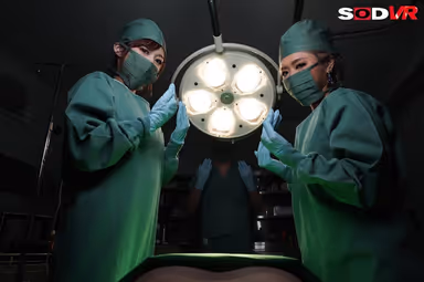 VR - Super Cute Gal Nurses Interrupt My Surgery! - My Surgeon Takes A Break During My Procedure, And I'm Left Alone With 2 Nurses - They Remove Their Masks To Reveal Blonde Curly Hair, Fake Nails, Fake Eyelashes, And Faces Caked In Make-Up! gallery