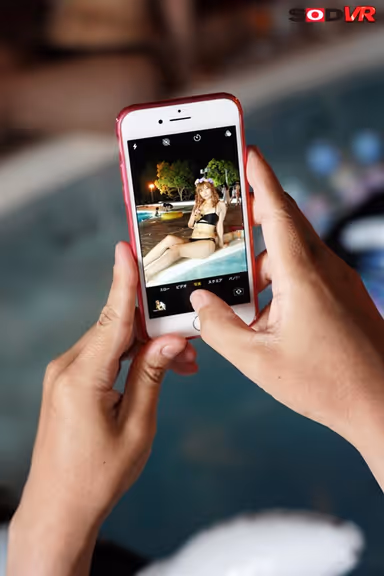 VR - Outdoor Sex - A Beautiful Gal Picks Up A Guy At A Night Pool - Hikaru Konno gallery