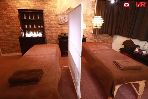 VR - Twin Room Adulterous Massage 2 - Your Girlfriend Is Right Next To You, But Your Slutty Masseuse Is Teasing Your Cock! You Give In To Your Desires And Have Creampie Sex With Her! gallery