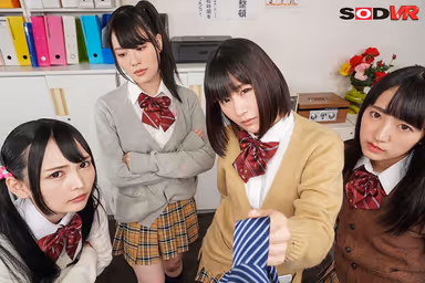 VR - For Super Masochists Only - Reverse Gang Banging - Become A Teacher At A Girls' School Where The Roles Are Reversed And 4 Slutty S******s Gang Up And Fuck You gallery
