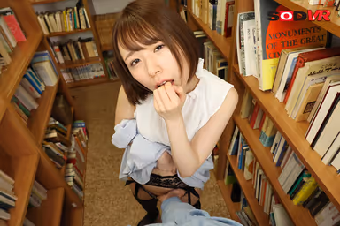 [VR] While Studying With Friends In The Library, She Gives Me A Handjob Under The Table So We Don't Get Caught, Then Tempts Me With Her Panties And Gives A Blowjob Hidden In The Shelves! We Couldn't Help Ourselves So Fucked A Lot After. Mio Mashiro gallery