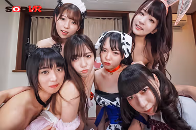 [VR] A-Cup Tits On Everyone! Small Tits Only! I've Come Back Home To Visit And As Soon As I Open The Front Door A Wave Of Lewdness Starts Up... 6 Of My Sister-in-laws Compete For Me!? These Small Chested Girls Get Horny When I Come Back Home For The First Time In 3 Years, They Use Their Tongues To Lick Me All Over Intensely To Get My Dick Ecstatic For A Titty Fuck With Tiny Tits And Work Me Over... gallery