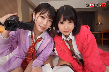 [VR] VR Of Them Filming Me Getting Fucked. A Reverse Threesome Where Two High School Sluts Film My Embarrassing Appearance While They Make Me Cum Like Crazy. gallery