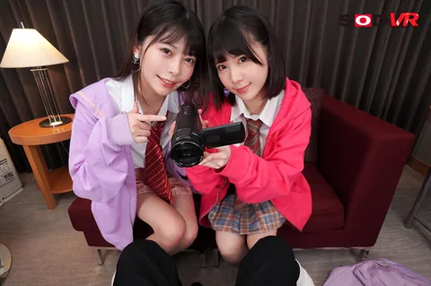 VR Of Them Filming Me Getting Fucked. A Reverse Threesome Where Two High School Sluts Film My Embarrassing Appearance While They Make Me Cum Like Crazy. gallery