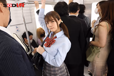 [VR] I'm In A Crowded Train, And There, Standing Before Me, Is A Girl With Big Tits! You Are Helpless Against This Irresistible Wave Of Titties That Press Against You In This VR Video gallery