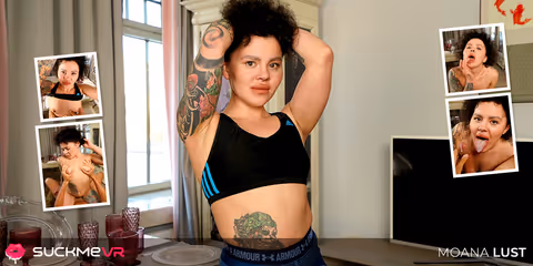 Big Lipped Hottie Moana Lust Makes Cock Cum So Much On Her Tongue