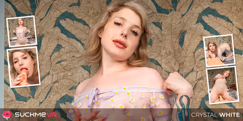 Crystal White Shows Off Her Footjob Skills Before Enjoying Large Dildo Ride