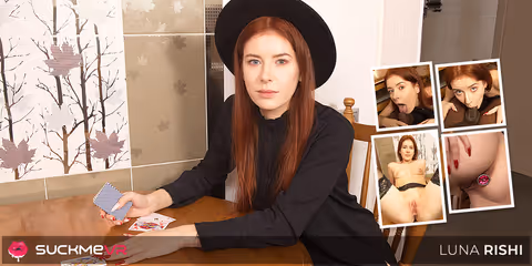 Russian Redhead Luna Rishi is here to suck and fuck in VR