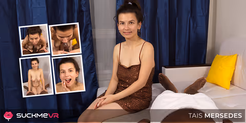 Tais Mersedes gets naked and shows off her great tits in VR