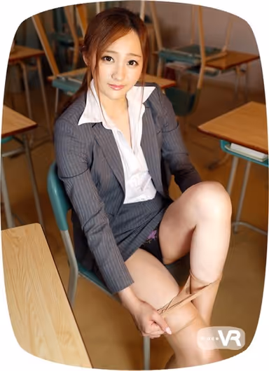 [VR] Himawari Yuzuki Ms. Mimawari's After-School Standing Masturbation Show gallery