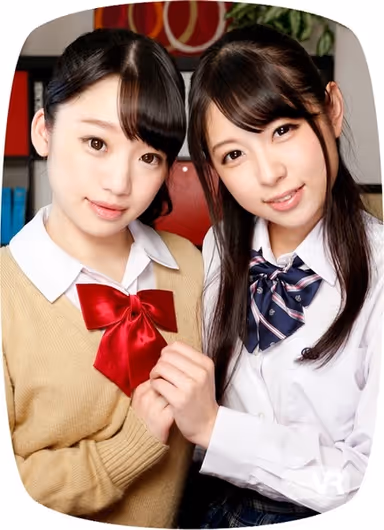 [VR] Yuna Himekawa Lena Aoi They'll Look Into Your Eyes As They Give You A Double Blowjob gallery
