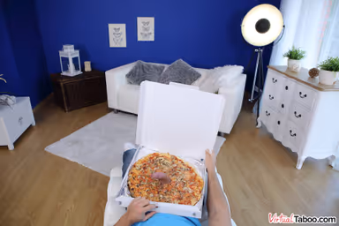 Cousin Brings Pizza And Dick gallery