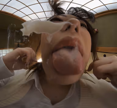 [VR] Slimy, Sticky Saliva All Over Her Face 3 gallery