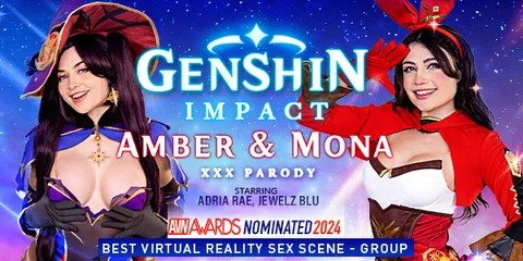 Genshin Impact Porn Parody: Amber & Mona